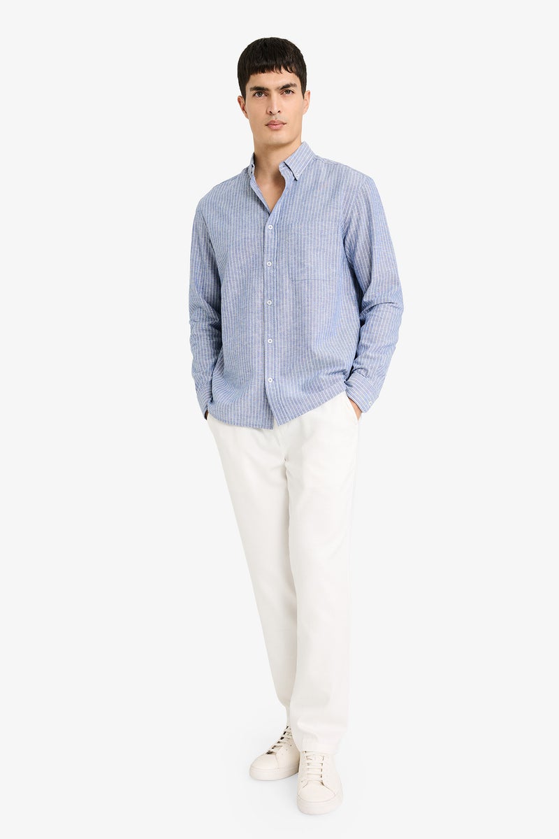 DeFacto White Man Soft Textured Jogger Pants Casual - Image 2